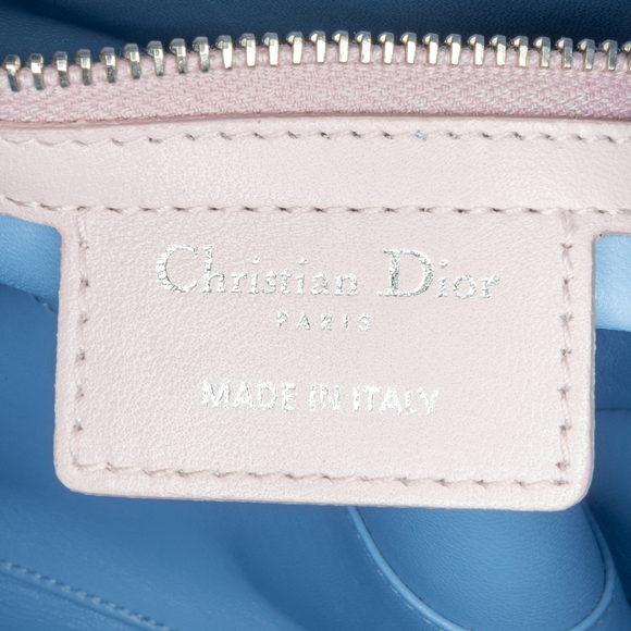 Pre-Loved Dior Medium Tricolor Lambskin Cannage Lady Dior - Picture 6 of 12